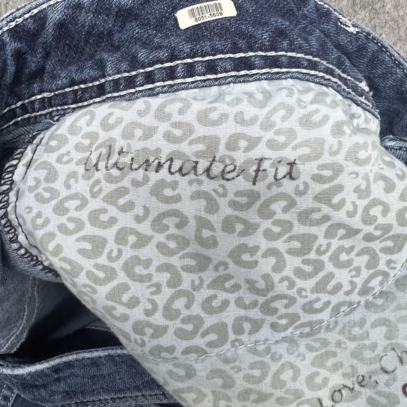 Chico's Platinum Denim Jeans Womens 1 Medium Blue Ultimate Fit Zip Hem Stretch - Picture 10 of 16